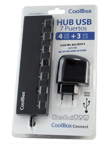 Hub USB Coolbox COO-UPH356A: 7 Portas...