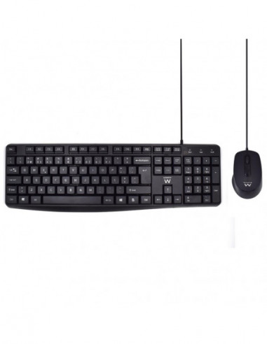 Teclado + Rato Ewent EW3007 PT Preto