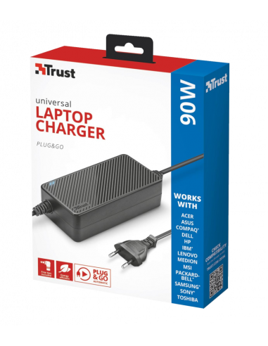 Carregador AC/DC TRUST Universal 90W  Carregador AC/DC TRUST Universal 90W