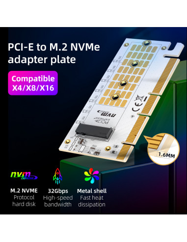 Conversor PCIe x16 -> 1x M.2 NVMe... Conversor PCIe x16 -> 1x M.2 NVMe...