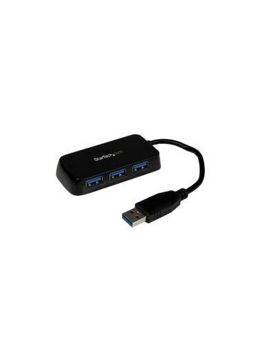 Portable 4 Port Mini USB 3.0 Hub - Black Portable 4 Port Mini USB 3.0 Hub - Black