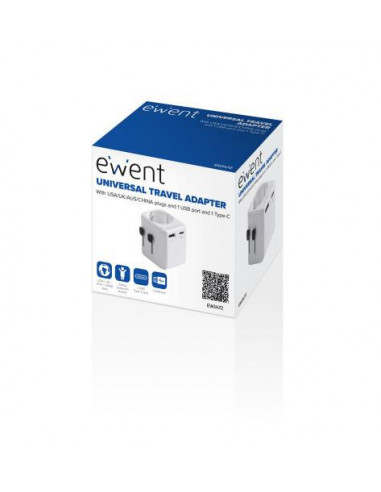 Adaptador de Viagem Ewent EW1472...