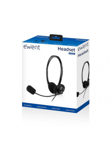 Auscultadores EWENT EW3563, Fita de...