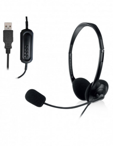 Auscultadores EWENT USB EW3568 - USB,...