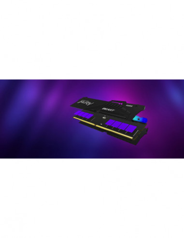 Memória Kingston Fury Beast RGB 16GB...