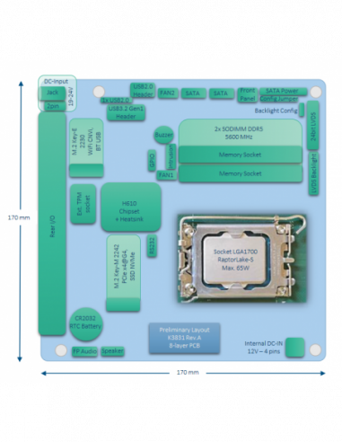 Motherboard Kontron K3831-H LGA 1700...