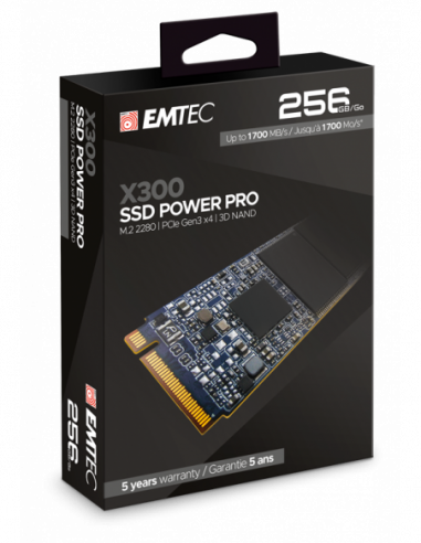 Disco SSD EMTEC X300 256GB M.2 NVMe,...