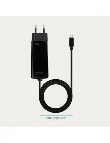 Carregador USB-C TooQ PD 100W TOOQ...