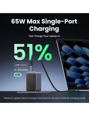 Carregador UGREEN Nexode S, 65W,...