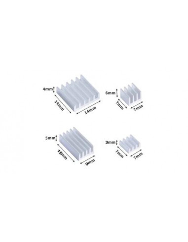 Dissipador Raspberry Pi 4, Pack de 4