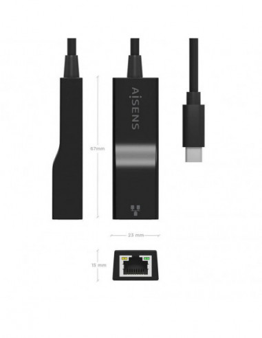Adaptador USB Aisens A109-0765 USB-C...