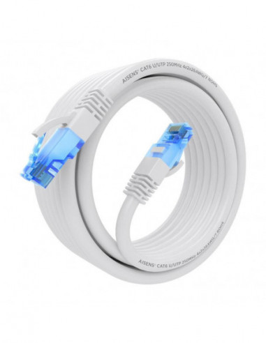Cabo de Rede Aisens Cat.6 RJ45 5m Branco