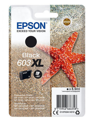EPSON 4LB Singlepack Black 603XL Ink w/s