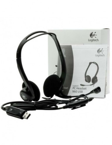 Logitech Auriculares + Micro Pc960m...