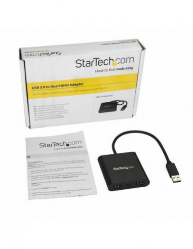 USB to Dual HDMI Adapter - 4K