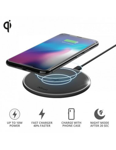 Carregador Sem Fio Qi Trust Qylo -...