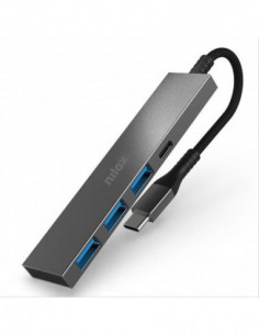 Hub USB-C Nilox 3x Type-A +...