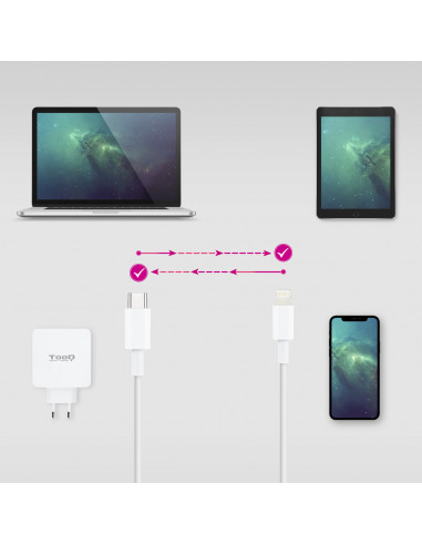 Cabo Lightning Nanocable 1m USB-C,...