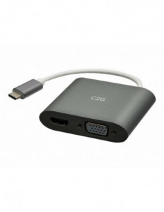 C2G USB C to HDMI &VGA Dual...