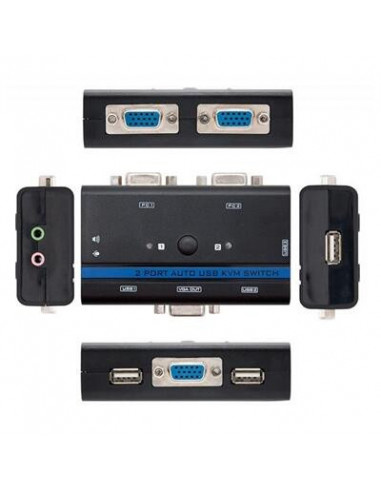 NANOCABLE - KVM Switch VGA USB 1u -...