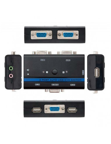 NANOCABLE - KVM Switch VGA USB 1u -...