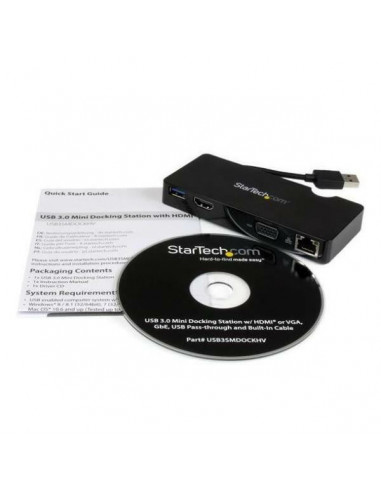 Travel Dock for Laptops - HDMI or VGA