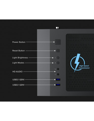 Caixa ATX Gamemax Kreator - Painel...