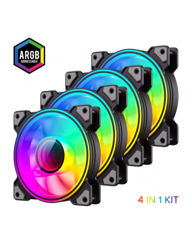 Kit 4 em 1 Gamemax DRH400 4x 120mm...