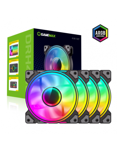 Kit Ventoinhas Gamemax DRH400 4x120mm...