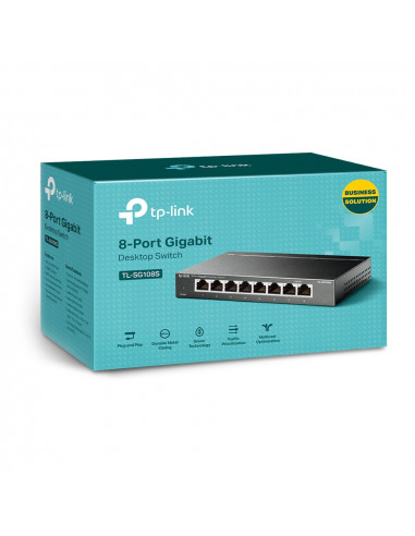 Switch TP-Link TL-SG108S 8 Portas... Switch TP-Link TL-SG108S 8 Portas...