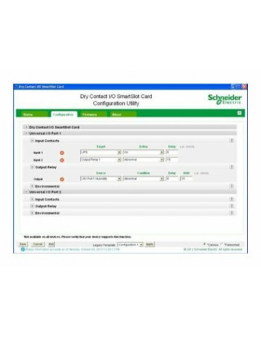 Schneider Dry Contact I/O SmartSlot... Schneider Dry Contact I/O SmartSlot...