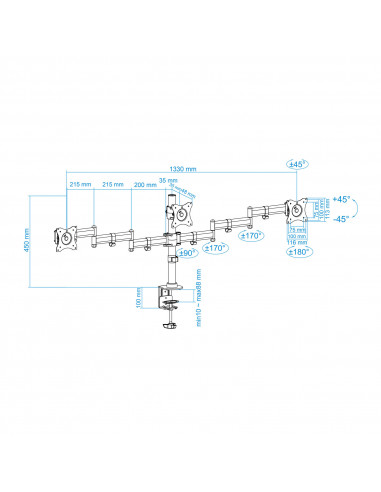 TooQ DB1327TN-B montagem e suporte...