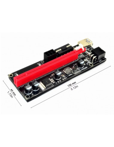 Riser card PCIex1 -> PCIe x16 USB3.0... Riser card PCIex1 -> PCIe x16 USB3.0...