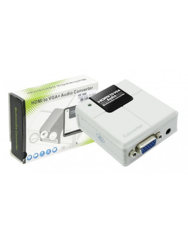 Conversor HDMI F -> VGA F com audio Conversor HDMI F -> VGA F com audio