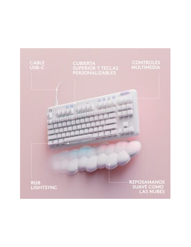 Teclado Logitech G713 Gaming - Branco... Teclado Logitech G713 Gaming - Branco...