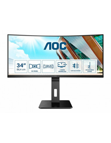 Aoc Monitor Va 34" 21:9 Qhd Curvo...