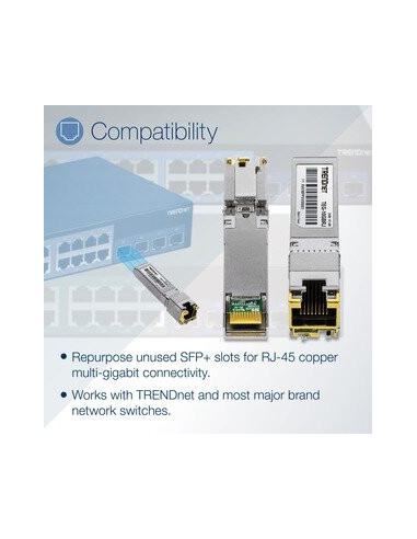 Módulo SFP+ Trendnet TEG-10GBRJ,... Módulo SFP+ Trendnet TEG-10GBRJ,...