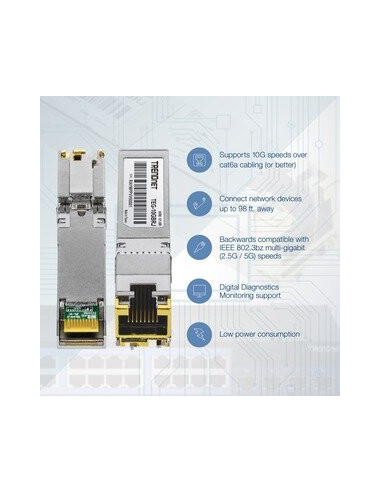Módulo SFP+ Trendnet TEG-10GBRJ,... Módulo SFP+ Trendnet TEG-10GBRJ,...