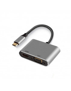 EWENT Adaptador USB-C Dual...