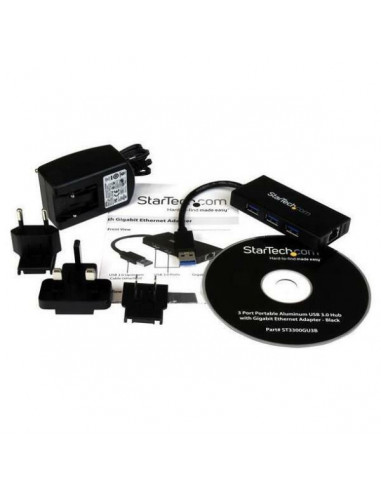 Portable USB 3.0 Hub w/Gigabit Ethernet Portable USB 3.0 Hub w/Gigabit Ethernet