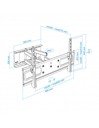 Suporte Parede LCD/TV 26>55p  Gembird