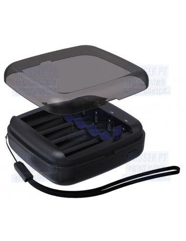 Carregador Pilhas Li-Ion e Ni-MH 4x... Carregador Pilhas Li-Ion e Ni-MH 4x...