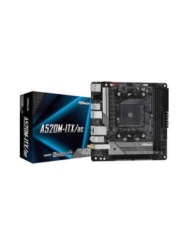 Placa-mãe ASROCK A520M-ITX/ac AM4:... Placa-mãe ASROCK A520M-ITX/ac AM4:...