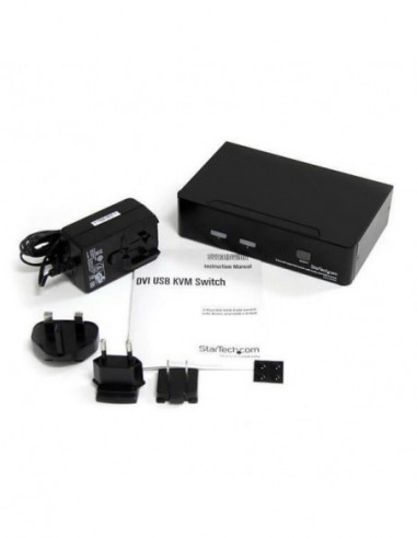 2 Port DVI USB KVM Switch with Audio