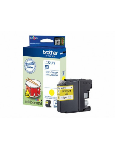 Brother LC22UY - XL - amarelo -...