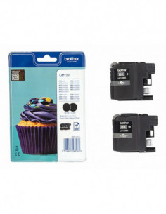 Brother LC123BK - Pack de 2...