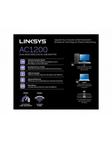 Linksys WUSB6300 - adaptador de rede...
