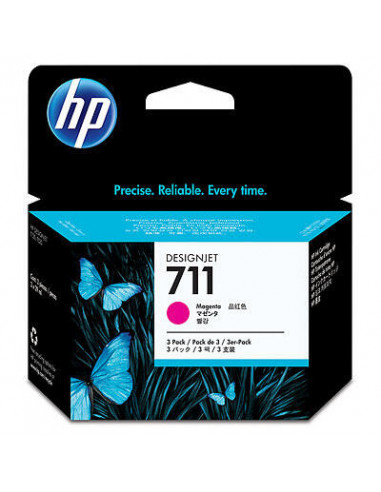 Tinteiro HP 711 Magenta (Pack 3) CZ135A