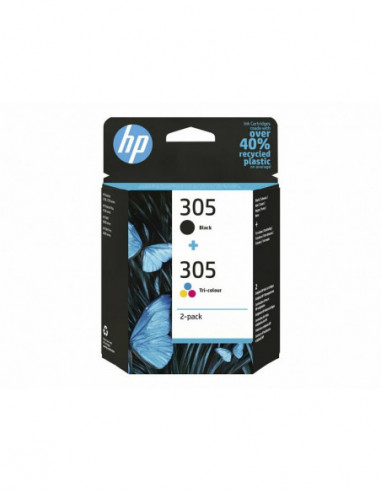 Tinteiro HP 305, 2-Pack (Tri-cor/Preto) Tinteiro HP 305, 2-Pack (Tri-cor/Preto)