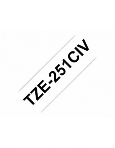 Brother TZ251CIV - Preto em branco -...